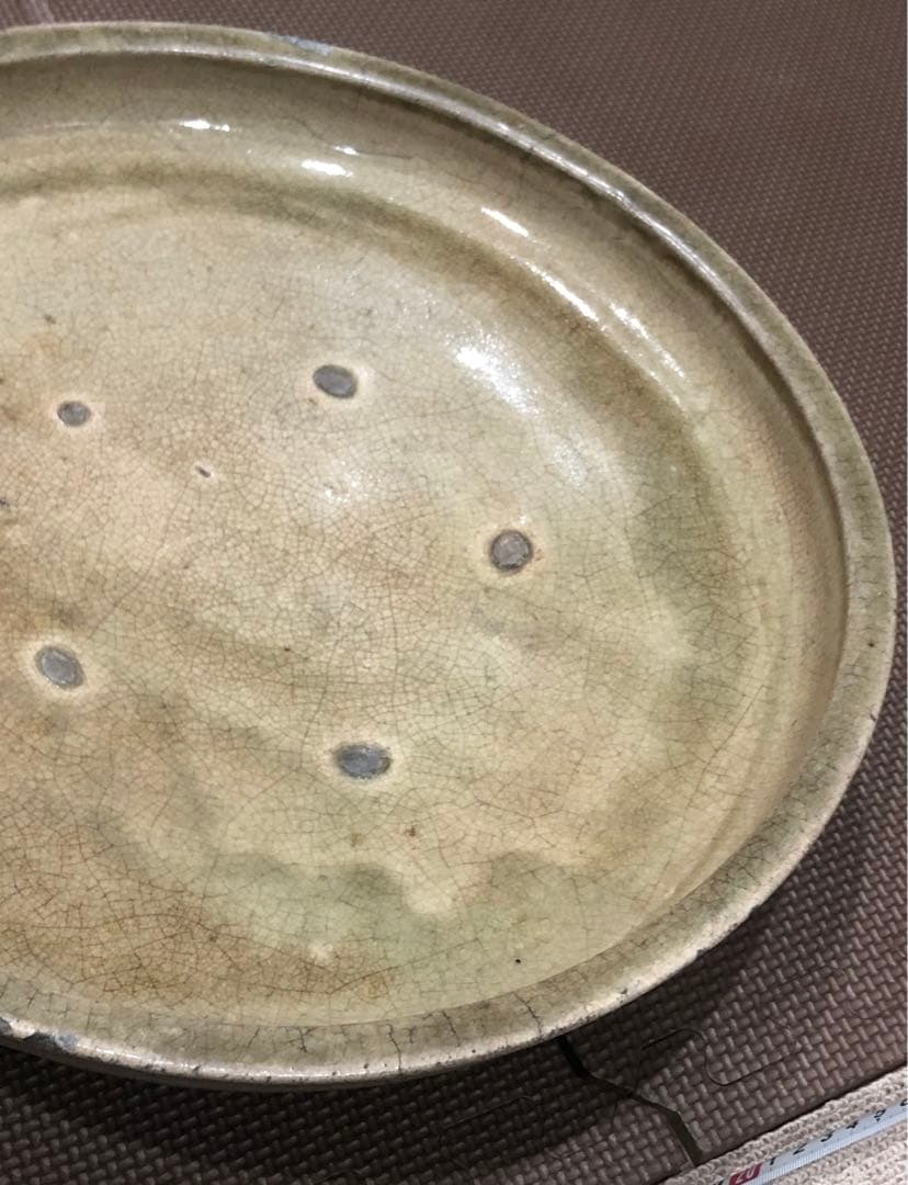 石皿。古瀬戸 。大皿。骨董品。古美術。希少品。舊家藏出。江戸時代