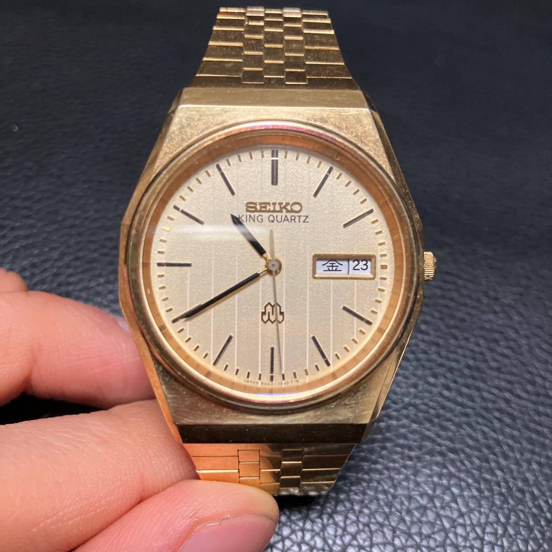 SEIKO KING QUARTZ 腕時計 ゴールド　※電池切れ