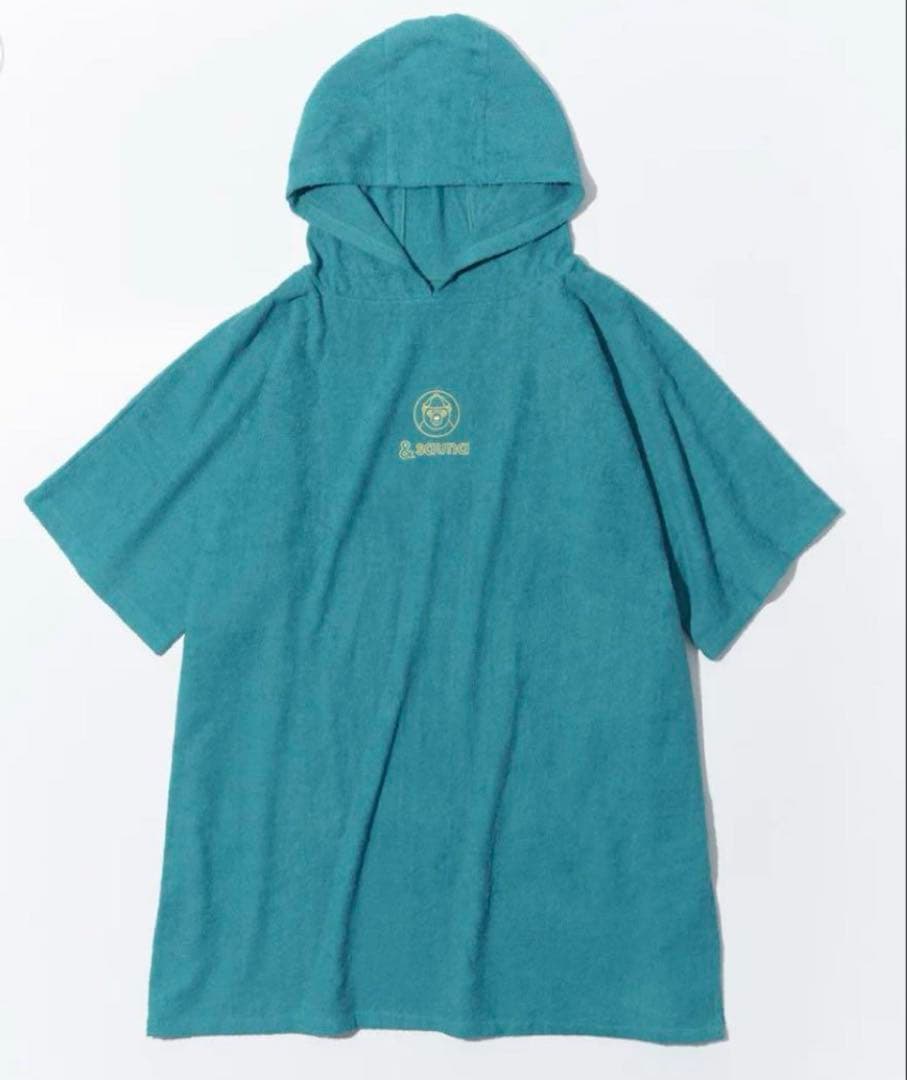 新品未開封　&サウナ フード付きサウナポンチョ ターコイズ