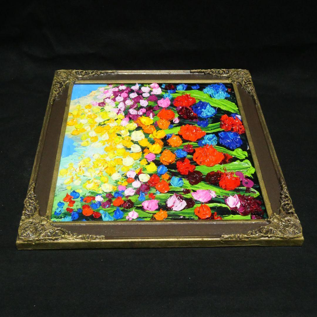 油絵 油彩 油彩画 絵 絵画【colorful flower garden】