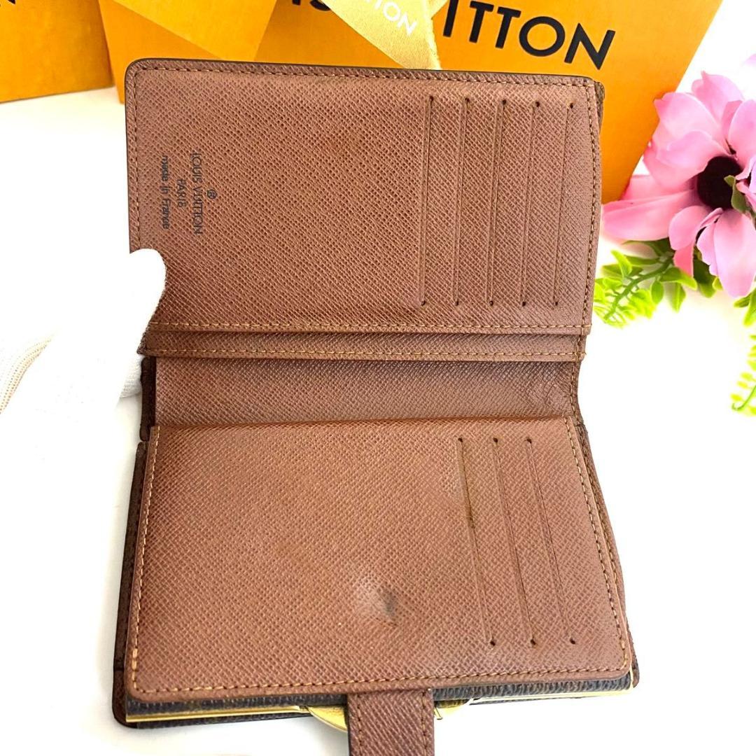 ルイ ヴィトン◎モノグラム ヴィエノワ 二つ折り がま口 ブラウン 茶 男女兼用
