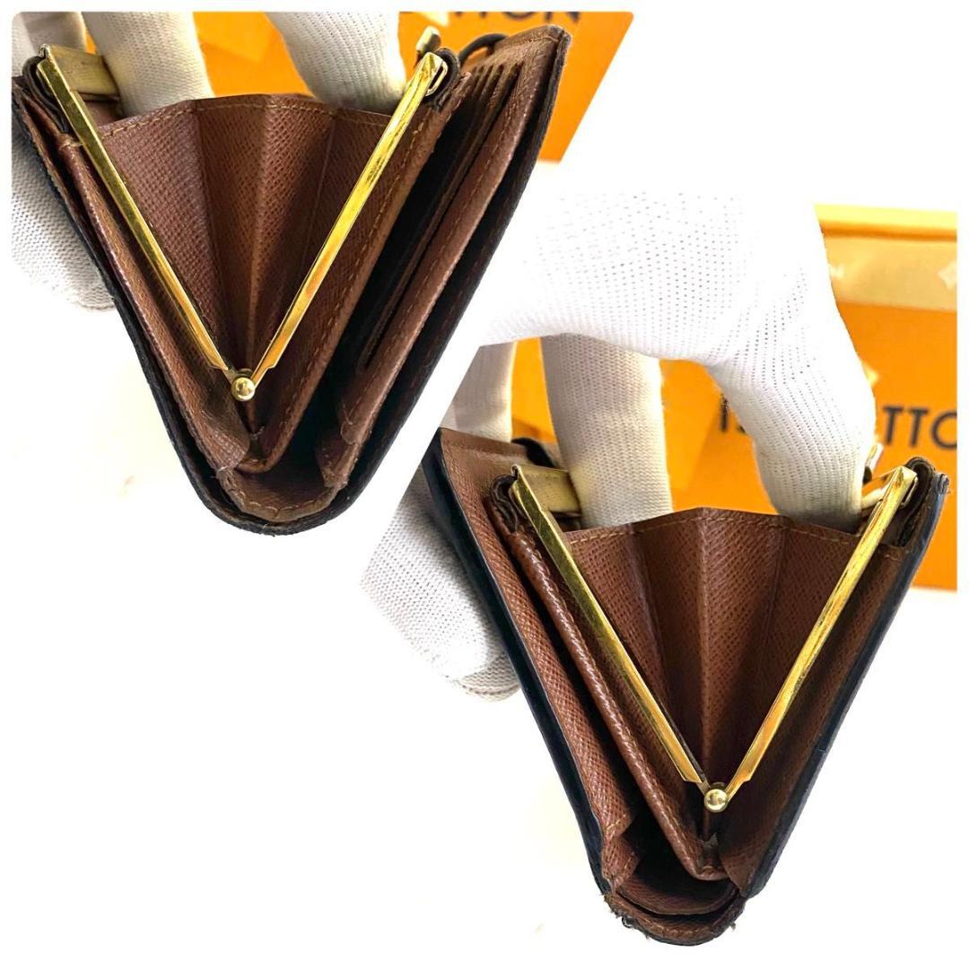 ルイ ヴィトン◎モノグラム ヴィエノワ 二つ折り がま口 ブラウン 茶 男女兼用