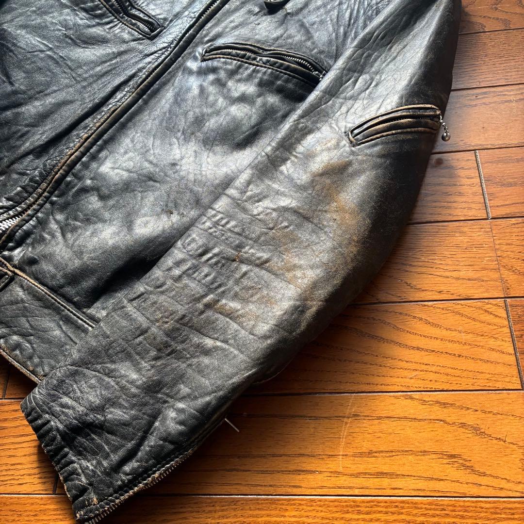 【雰囲気抜群】70s Kett Leathers ダブルライダース　茶芯