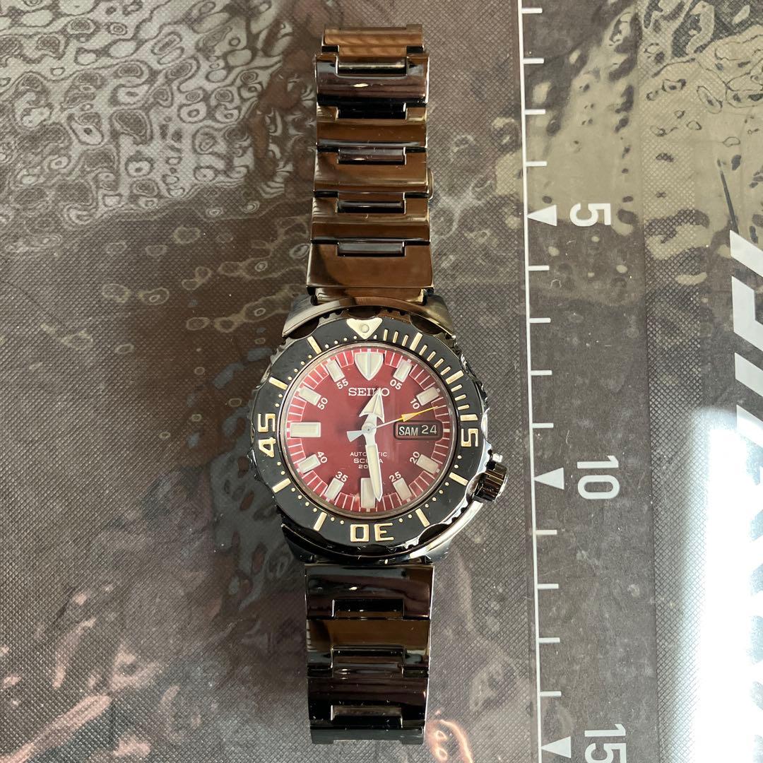 SEIKO ナイトモンスター 7S26-03G0ブラウンレッド