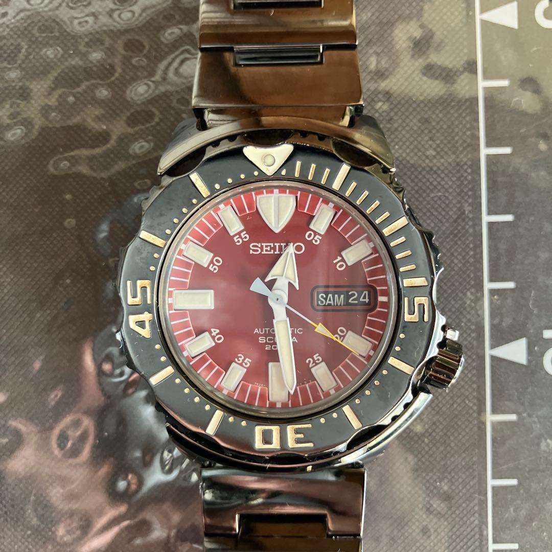 SEIKO ナイトモンスター 7S26-03G0ブラウンレッド