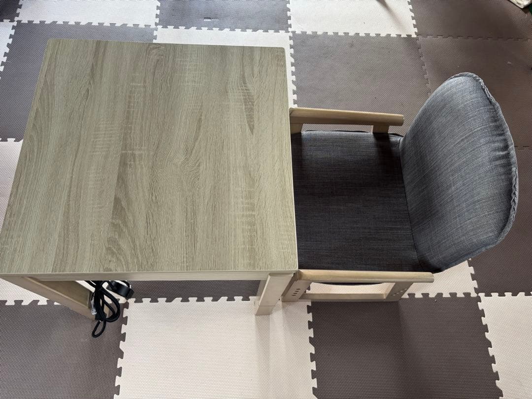 YUASA 1人用　テーブルセット　こたつ付き　USBポート付き