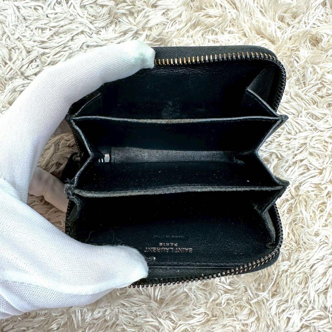 【美品】サンローラン ケース 小銭入れ ブラック YSL 付属品完備