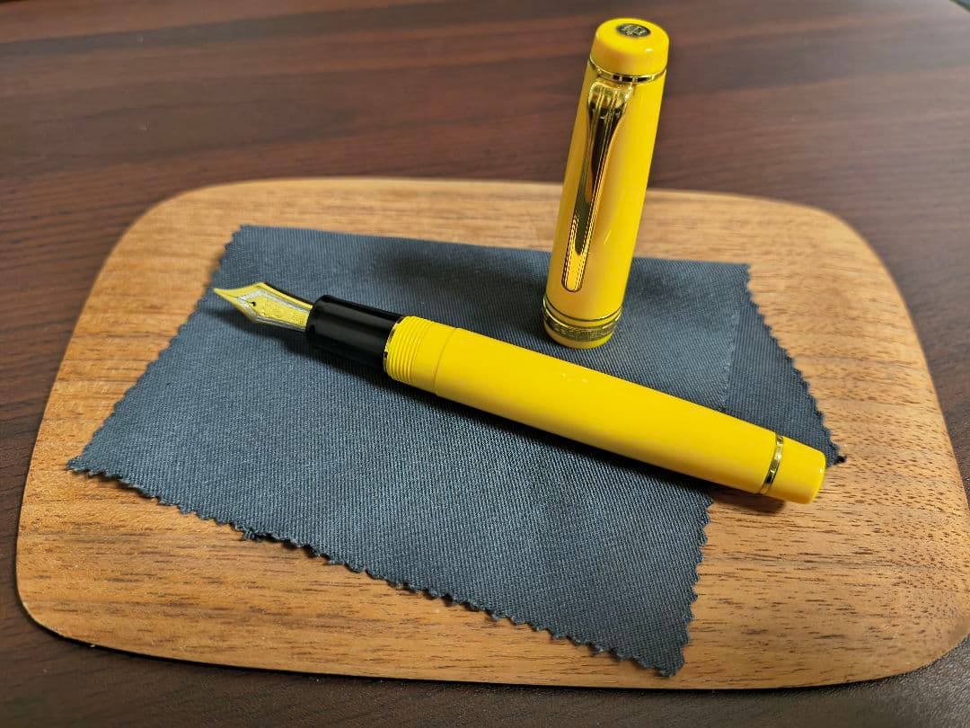 【希少】セーラー万年筆 21金 イエロー B(太字)コンバーター付
