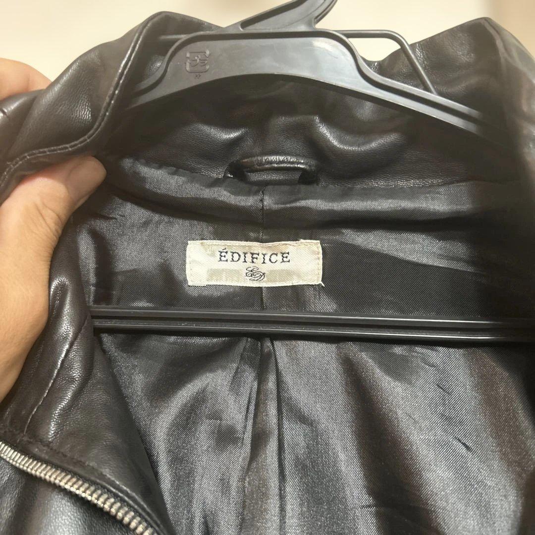 エディフィス　レザージャケット　革ジャン　ラムレザー