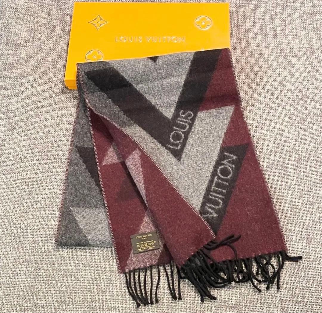 ルイヴィトン エシャルプ アンフィニットV カシミヤ混 マフラー マルチカラー