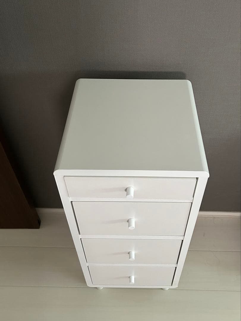 完成品　リビング チェスト スリム コンパクト タンス おしゃれ 幅30cm 白