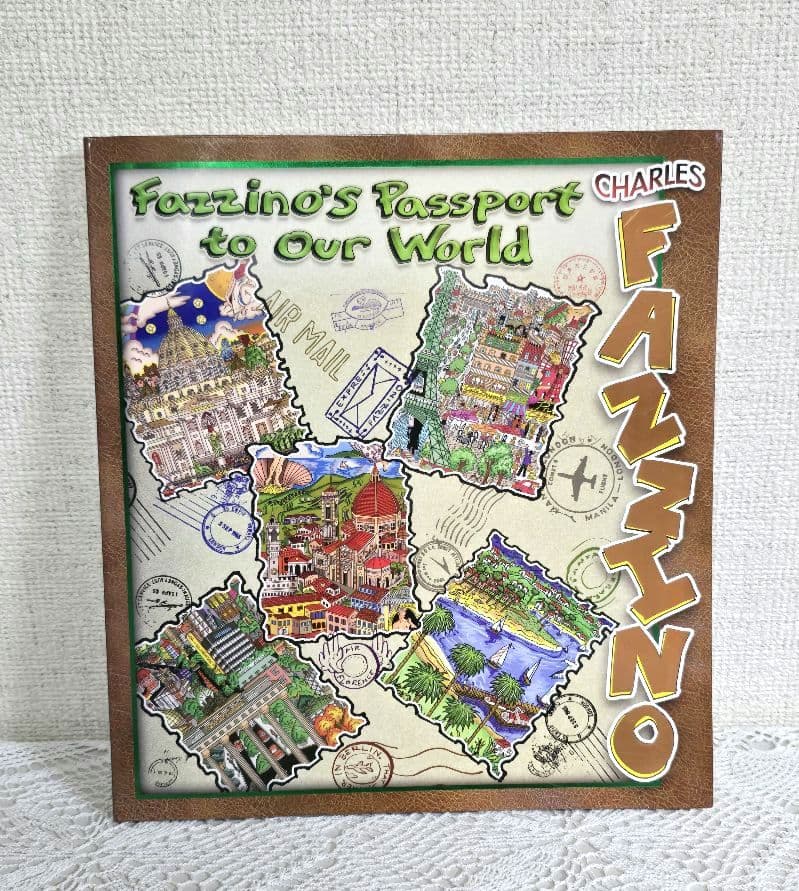 【希少】チャールズ ファジーノ 3Dアート ブローチ イラスト集 3点セット