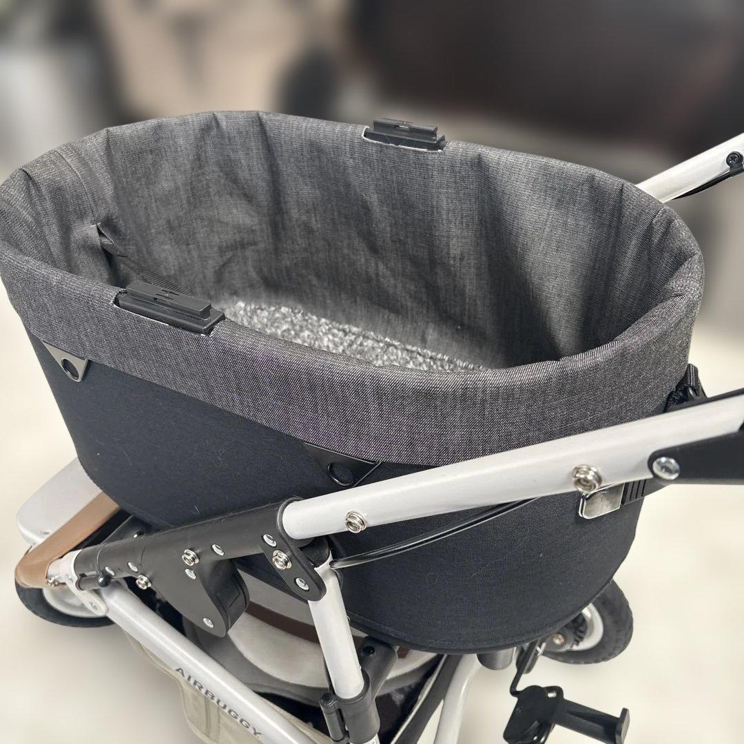 エアバギートーム3 コットカバー(レギュラーサイズ)デニム×ボア　黒系