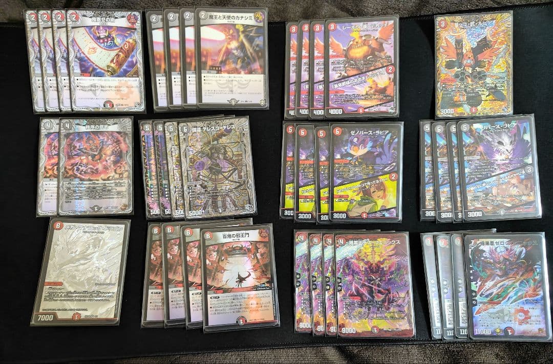 赤黒フェニックス ゼロフェニックス デッキ　二重スリーブ　デュエマ