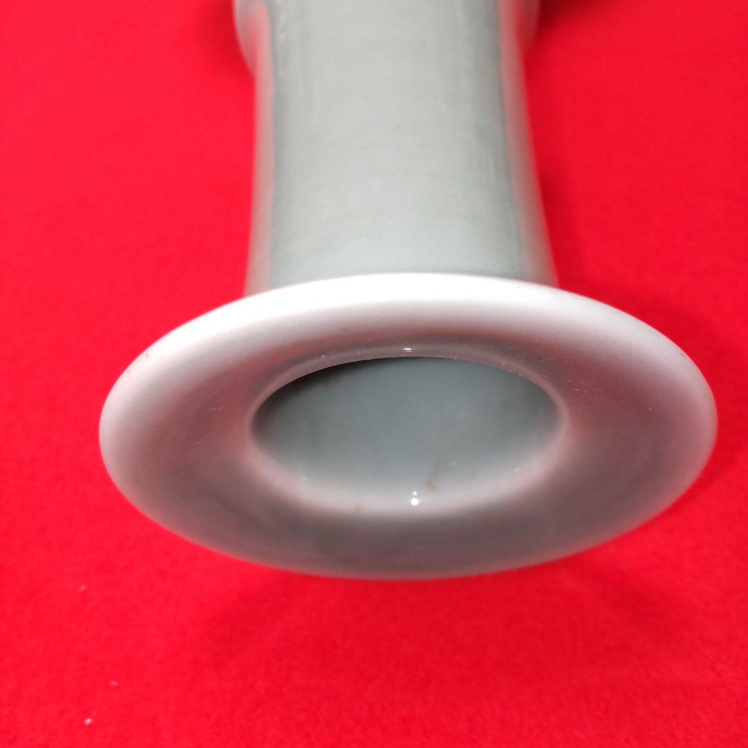 江戸時代京都焼青磁竹首花瓶