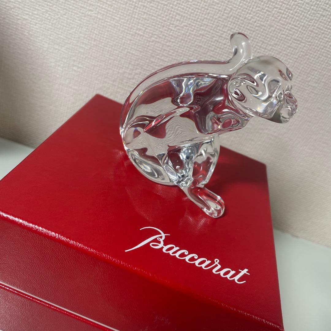 バカラ　サル　猿　干支　 申年　 動物　 置物 　クリスタル