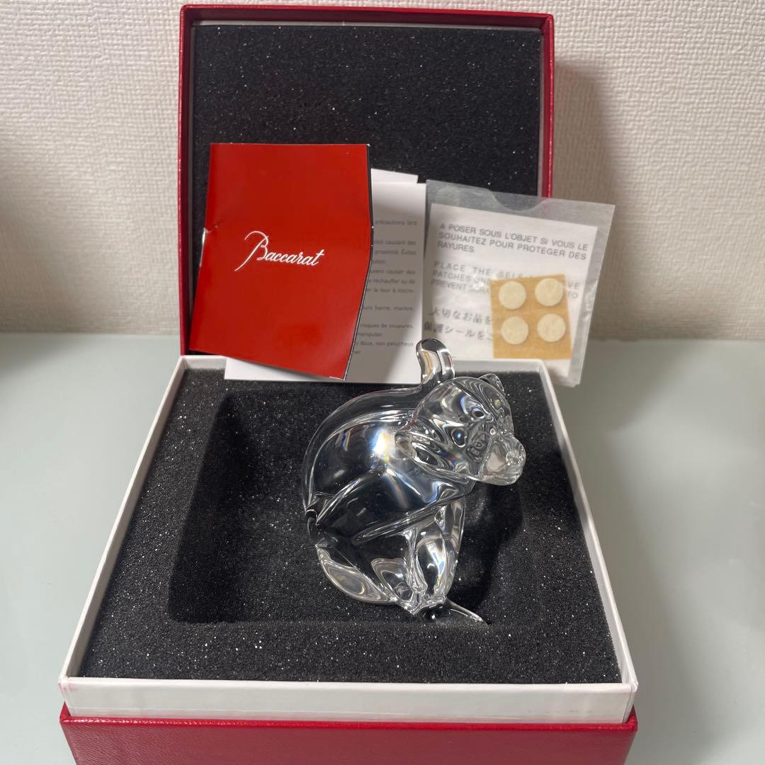 バカラ　サル　猿　干支　 申年　 動物　 置物 　クリスタル