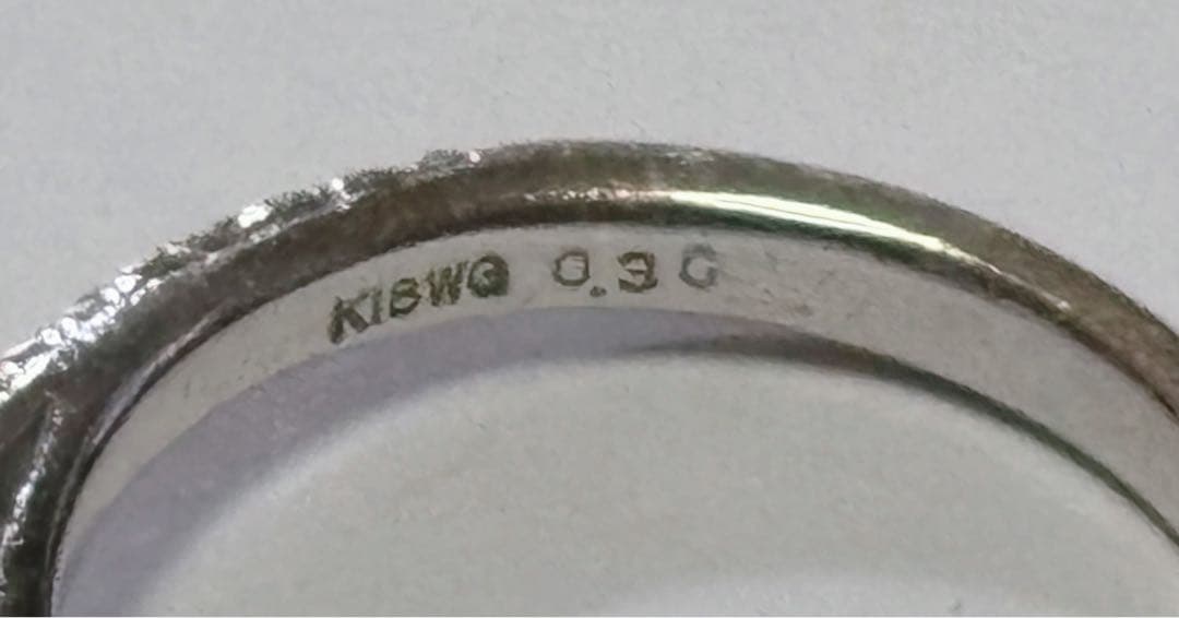 k18WG ローズカットダイヤモンドリング