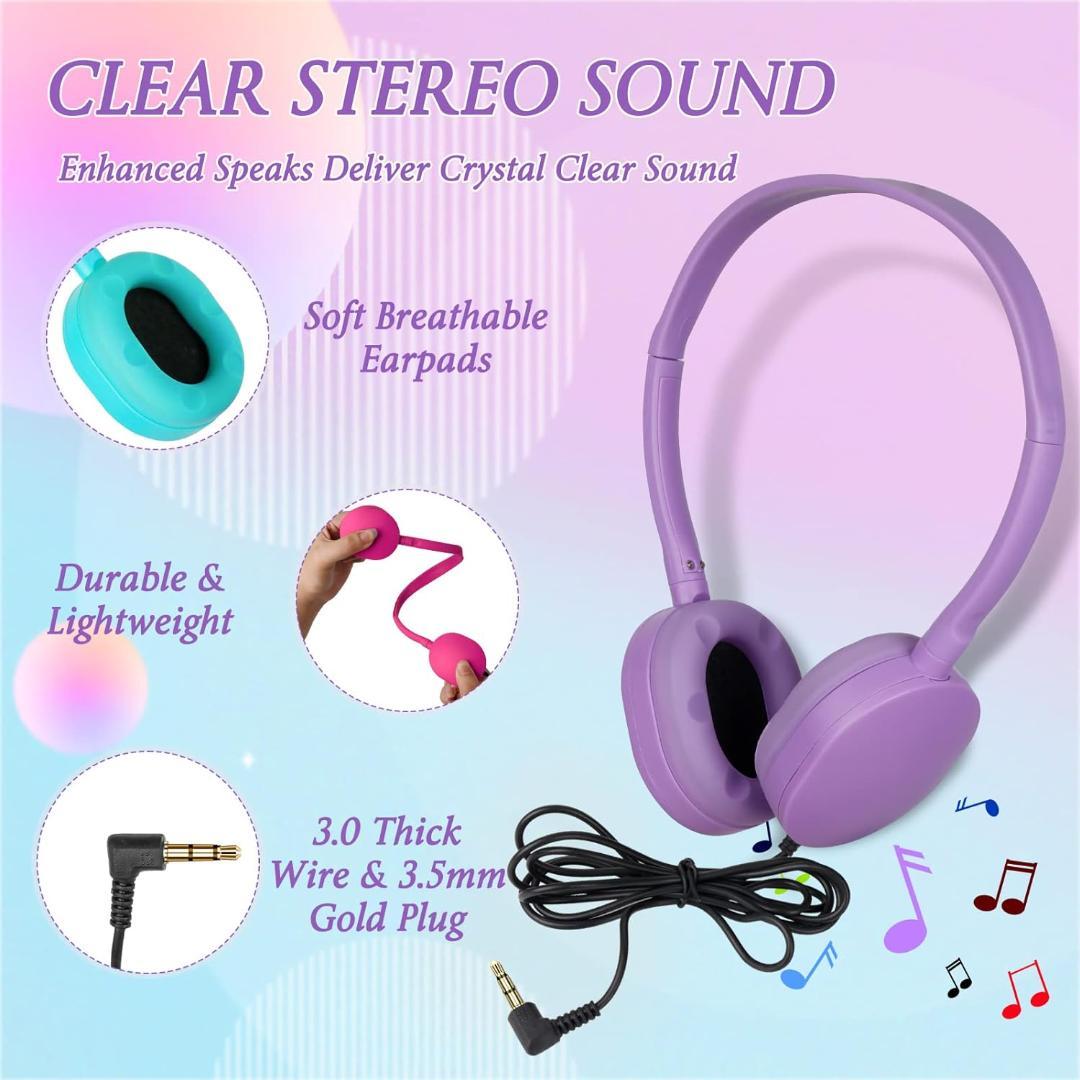 キッズ ヘッドフォン バルク 50個パック クラスセット 学生 子供 幼児