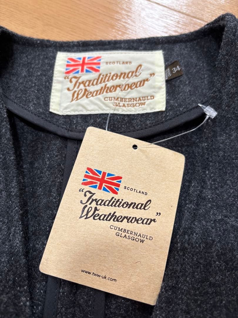 未使用　トラディショナルウェザーウェア　フォックスフランネル　ウールベスト　34