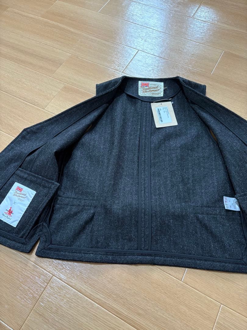 未使用　トラディショナルウェザーウェア　フォックスフランネル　ウールベスト　34