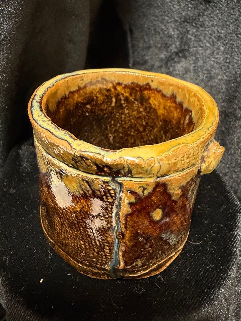 骨董品 陶器アンティーク年代不明直径5cm×高さ5cm整理品現状品のみ