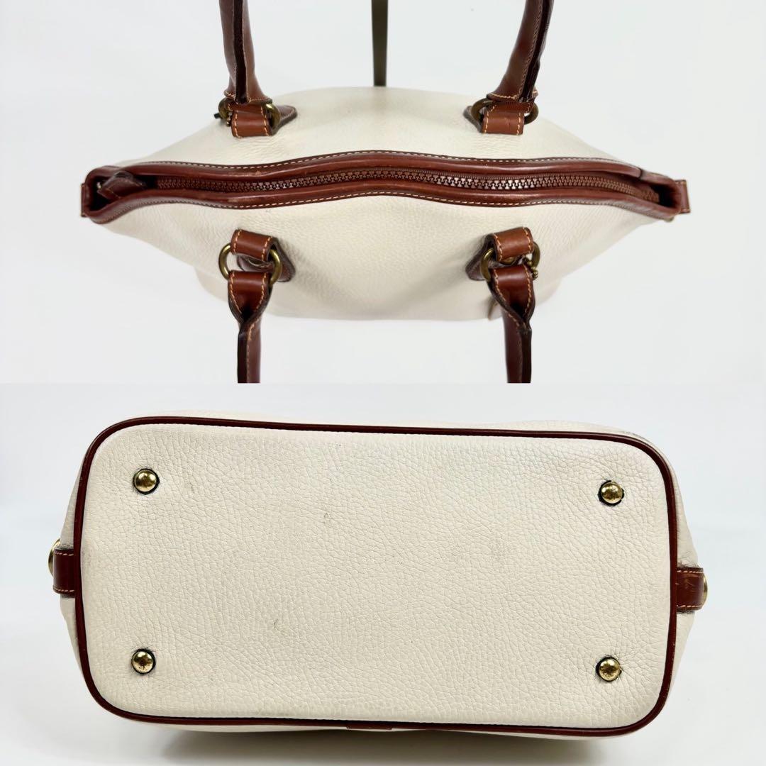 【希少】OLD COACH シボ　バイカラー　レザー ハンドバッグ　2way