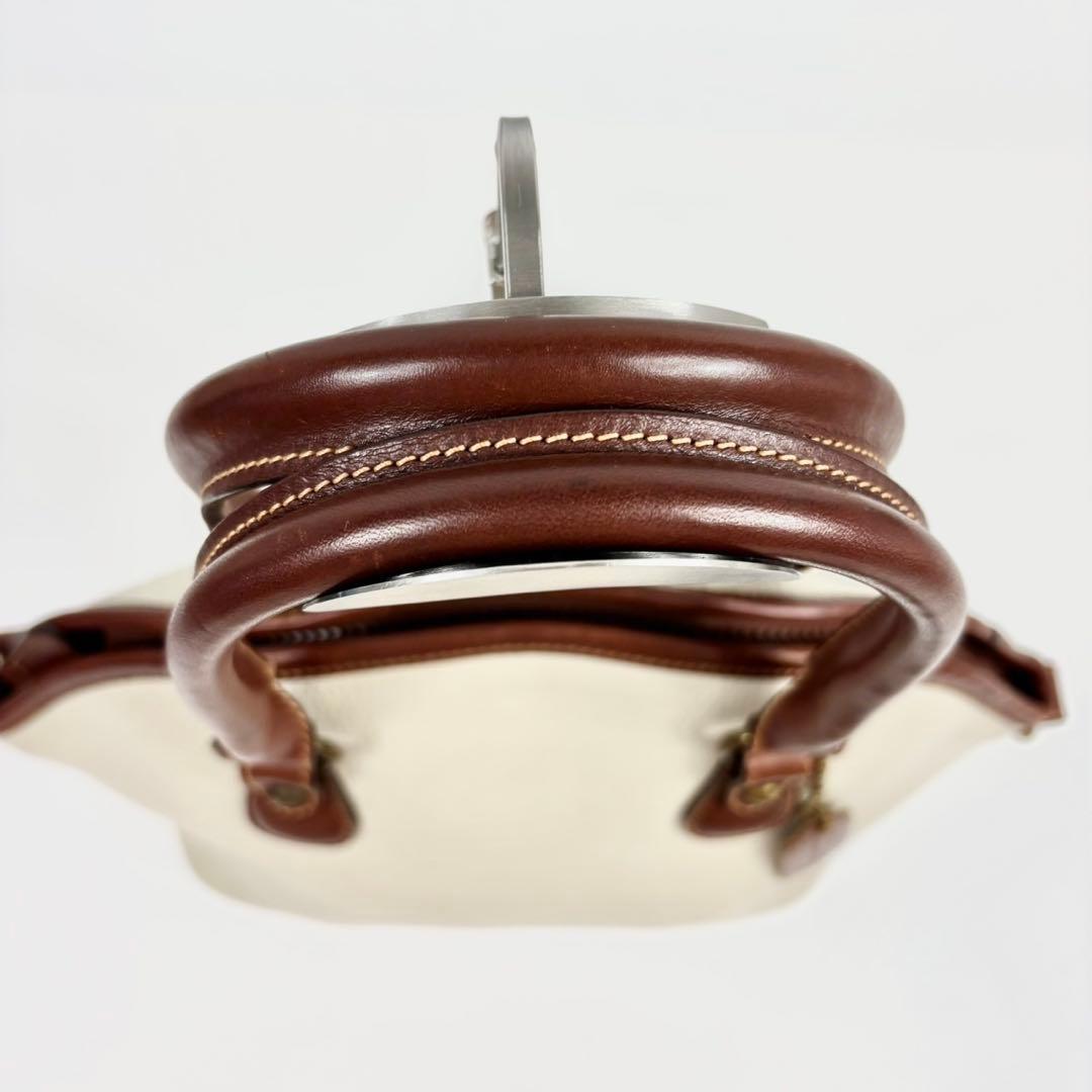 【希少】OLD COACH シボ　バイカラー　レザー ハンドバッグ　2way