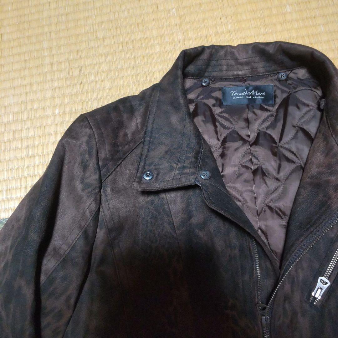 トルネードマート/LLサイズ/レオパード柄/シングルライダースジャケット/