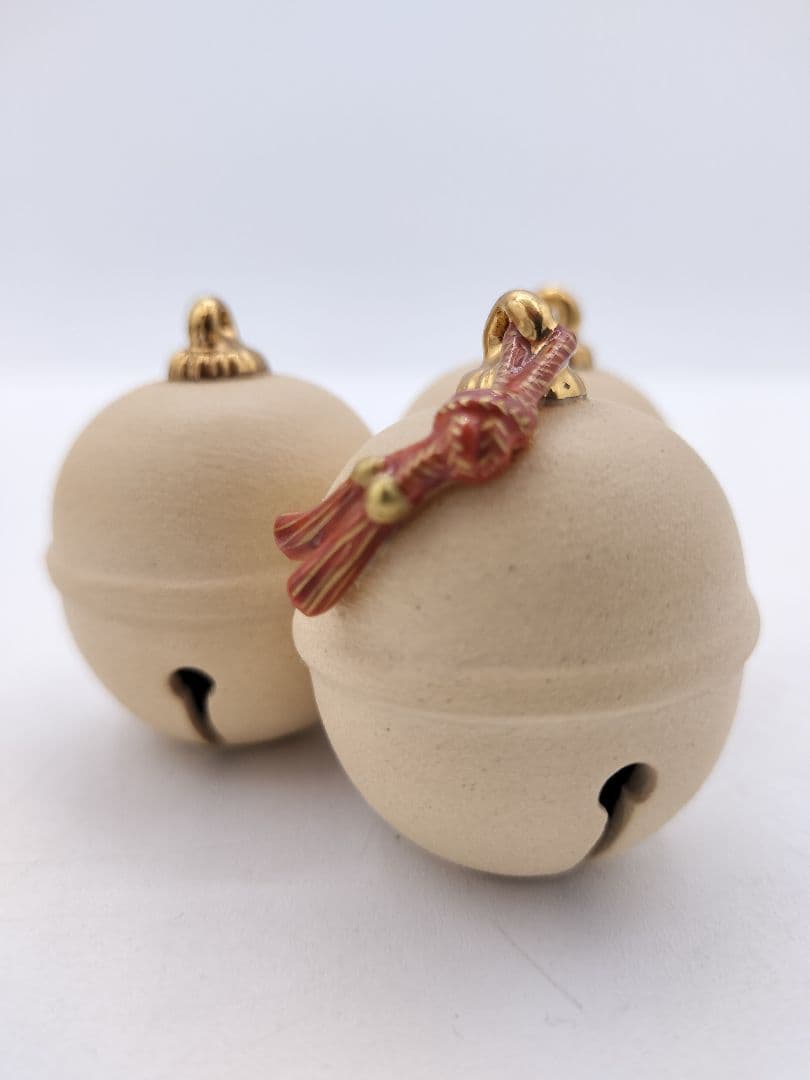 c421【新品・未使用】蓋置 焼締三鈴 今岡三四郎 木箱 茶道具