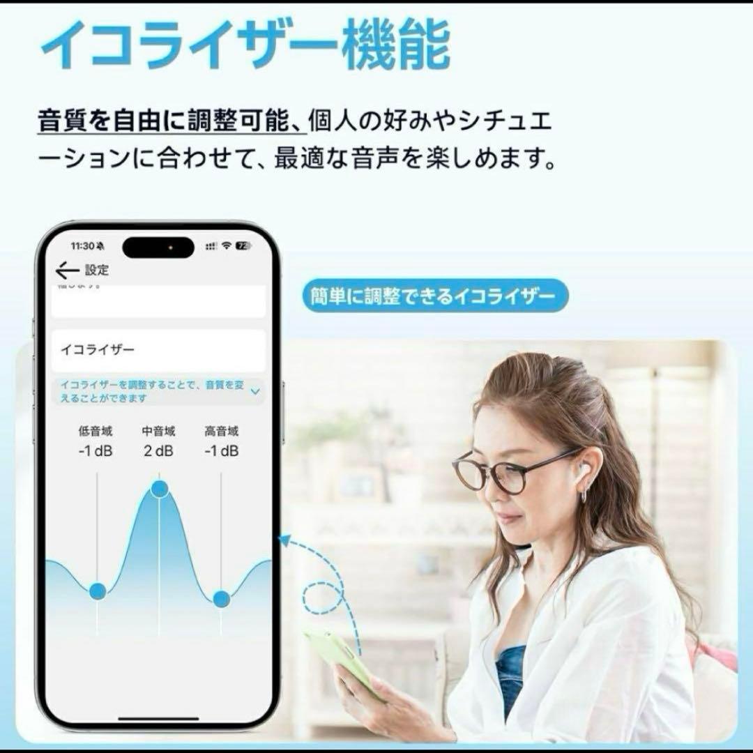 新品未使用　集音器　Bluetooth ホワイト　ワイヤレスイヤホン
