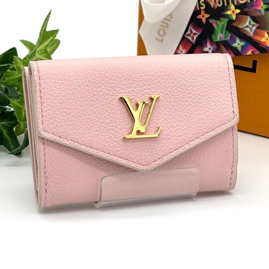 【日本限定】ルイヴィトン ポルトフォイユ ロックミニ 三つ折り財布 ピンク 希少