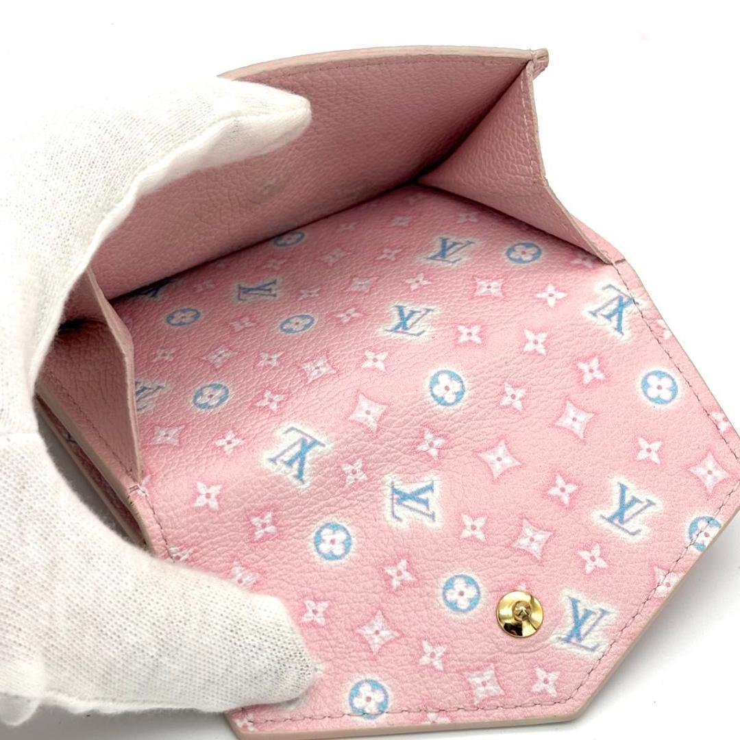 【日本限定】ルイヴィトン ポルトフォイユ ロックミニ 三つ折り財布 ピンク 希少
