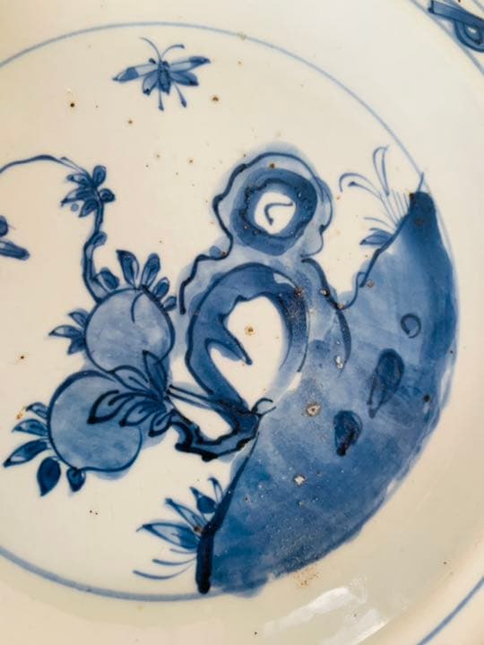 中国明時代染付7寸お皿2点