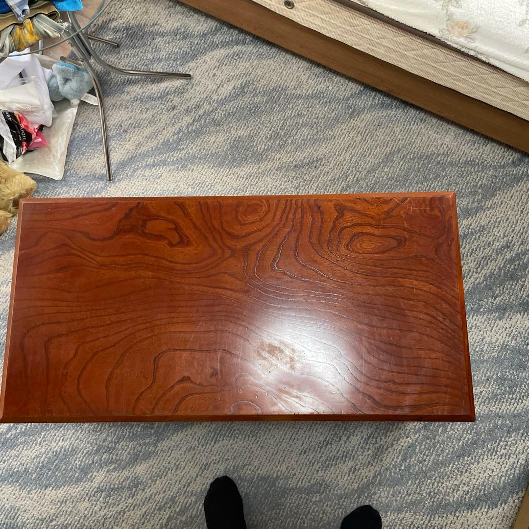 書院作り風レトロ木製座卓 引き出し付き 中型