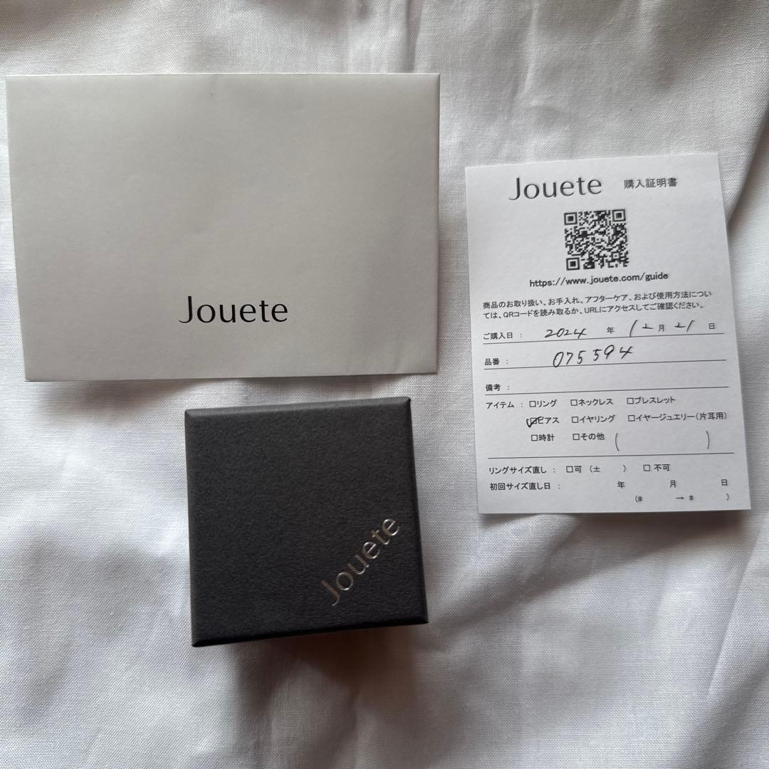 Jouete フープピアス ノット　プラチナム