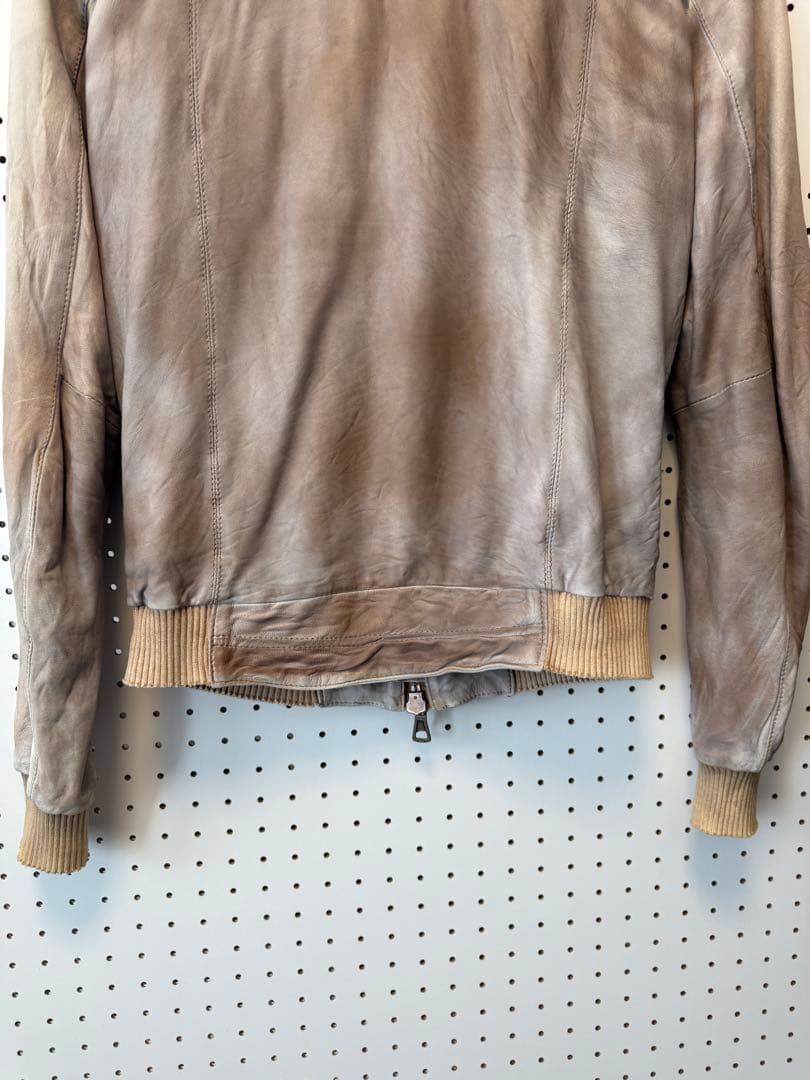 ロンハーマンMEATPACKING D シングルライダースジャケット ベージュM