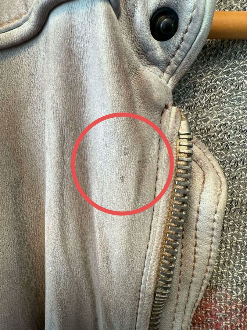 ロンハーマンMEATPACKING D シングルライダースジャケット ベージュM