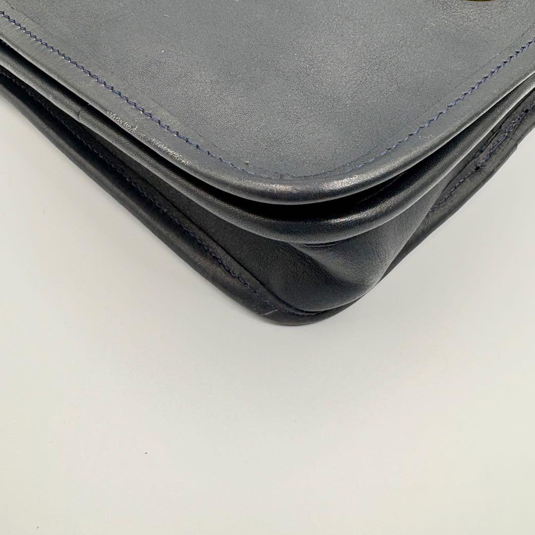 COACH オールドコーチ　9965 ネイビー　ターンロック　ショルダーバッグ
