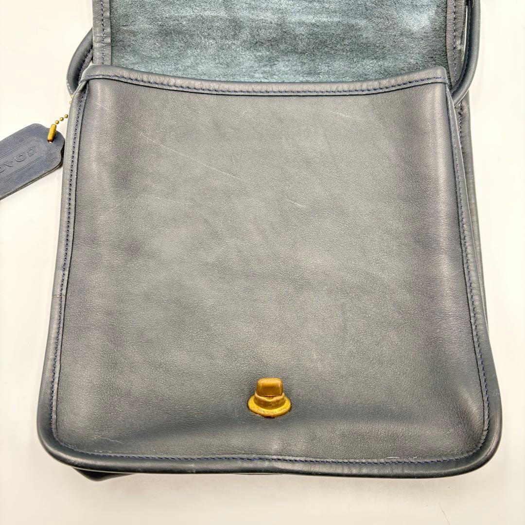 COACH オールドコーチ　9965 ネイビー　ターンロック　ショルダーバッグ