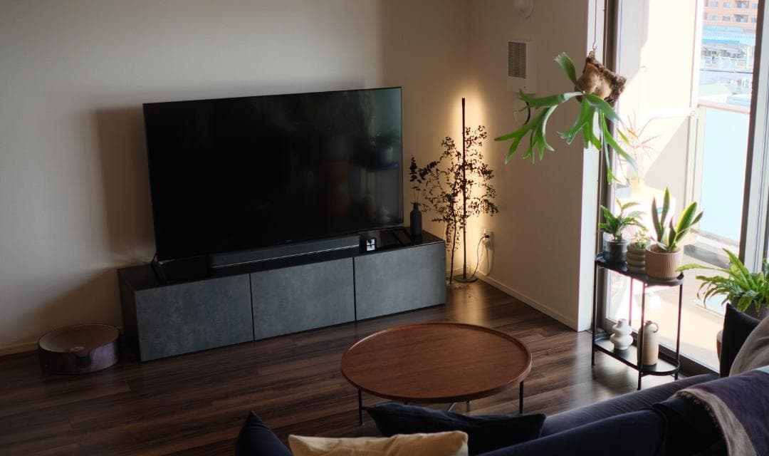 (kページ)IKEA BESTÅ ベストー ガラス天板テレビ台