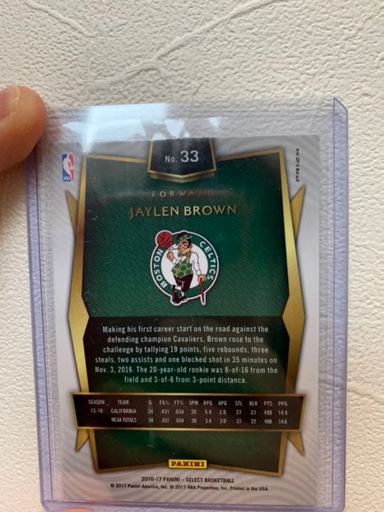 コレクション NBA select jaylen brown rc silver