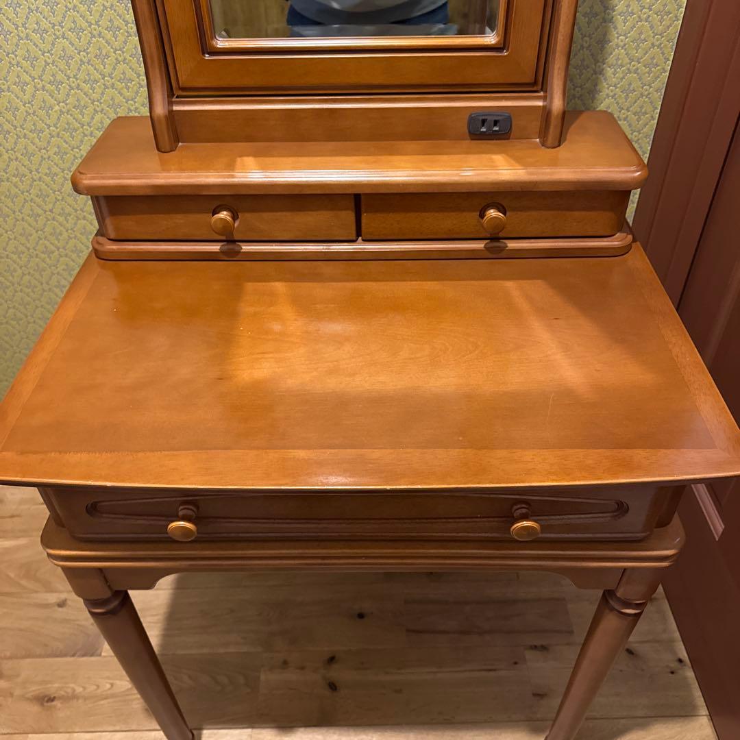 maruni マルニ木工 ドレッサー 鏡台 サイドテーブル 収納引き出し付