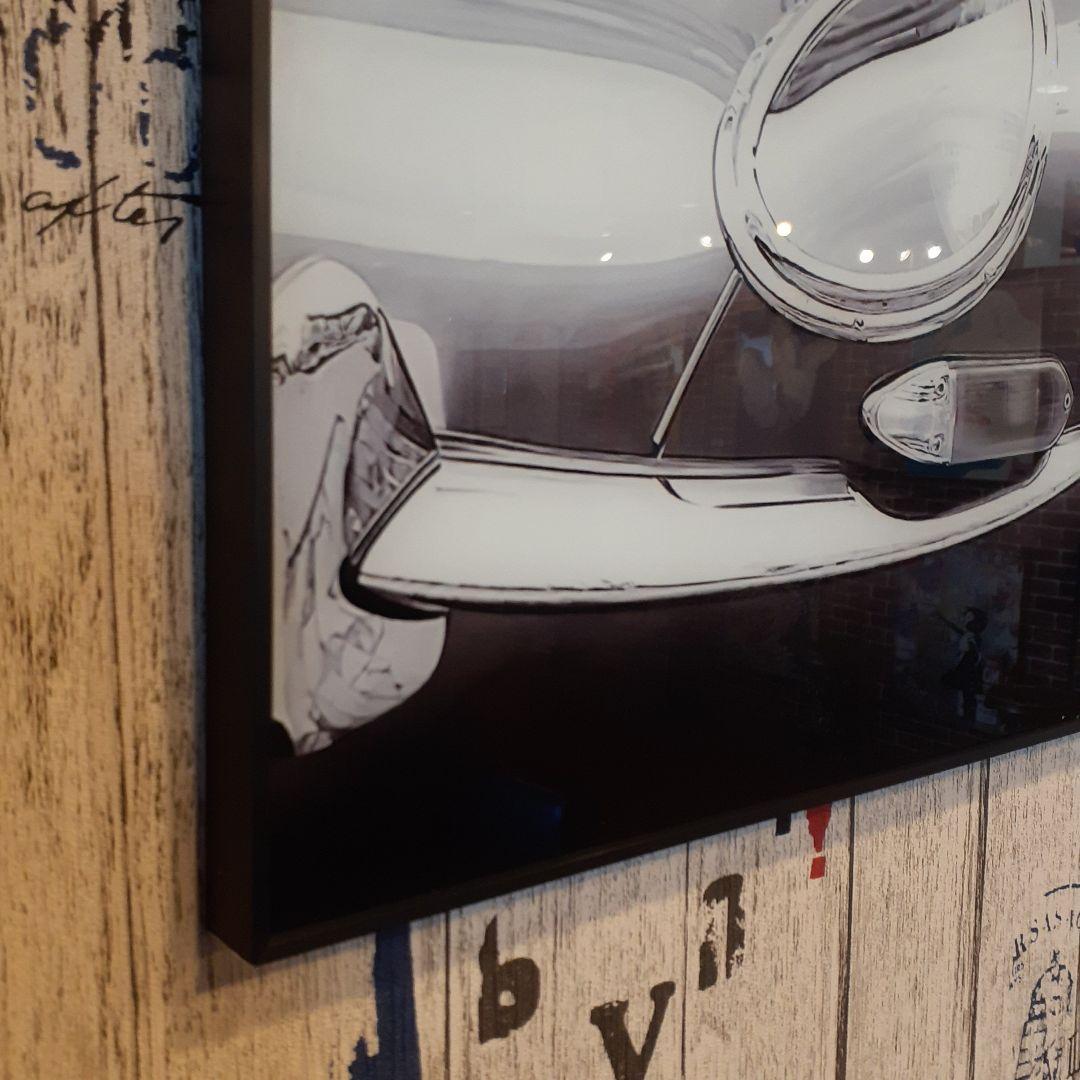 輸入雑貨　特殊強化ガラスアート　『CHANEL』　モノクロ　ミラーアート