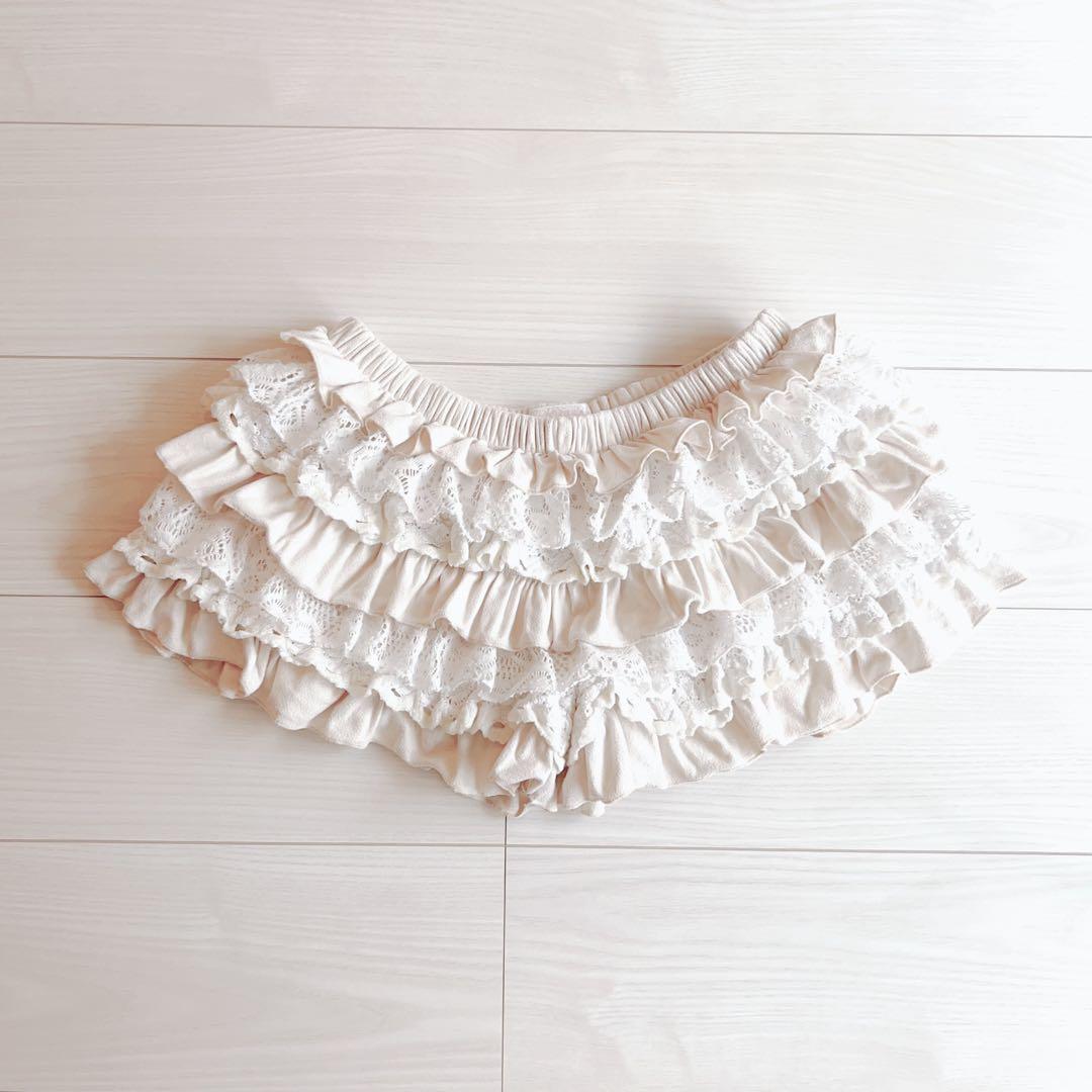 LIZLISA フリルデザイン スカパン ホワイト系