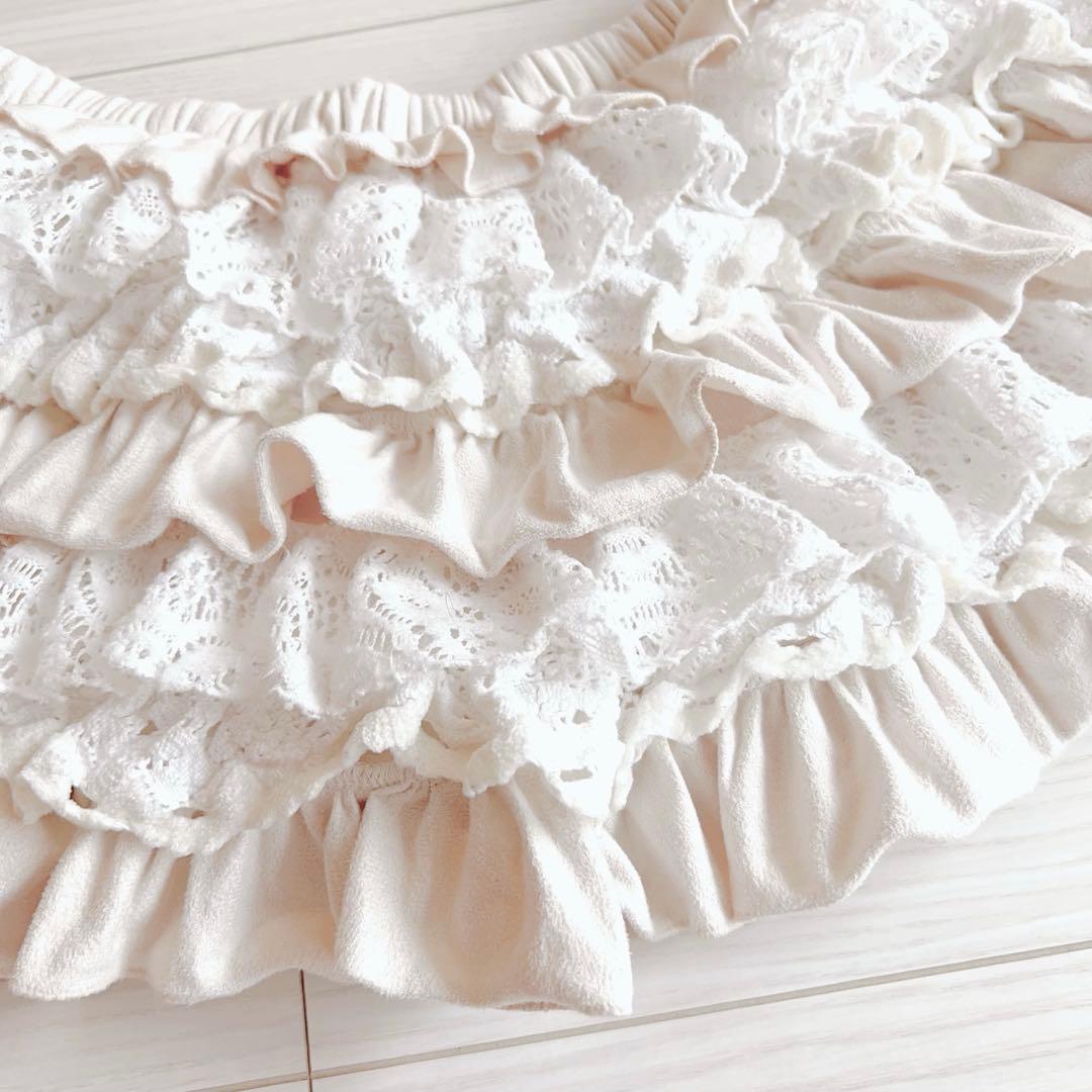 LIZLISA フリルデザイン スカパン ホワイト系