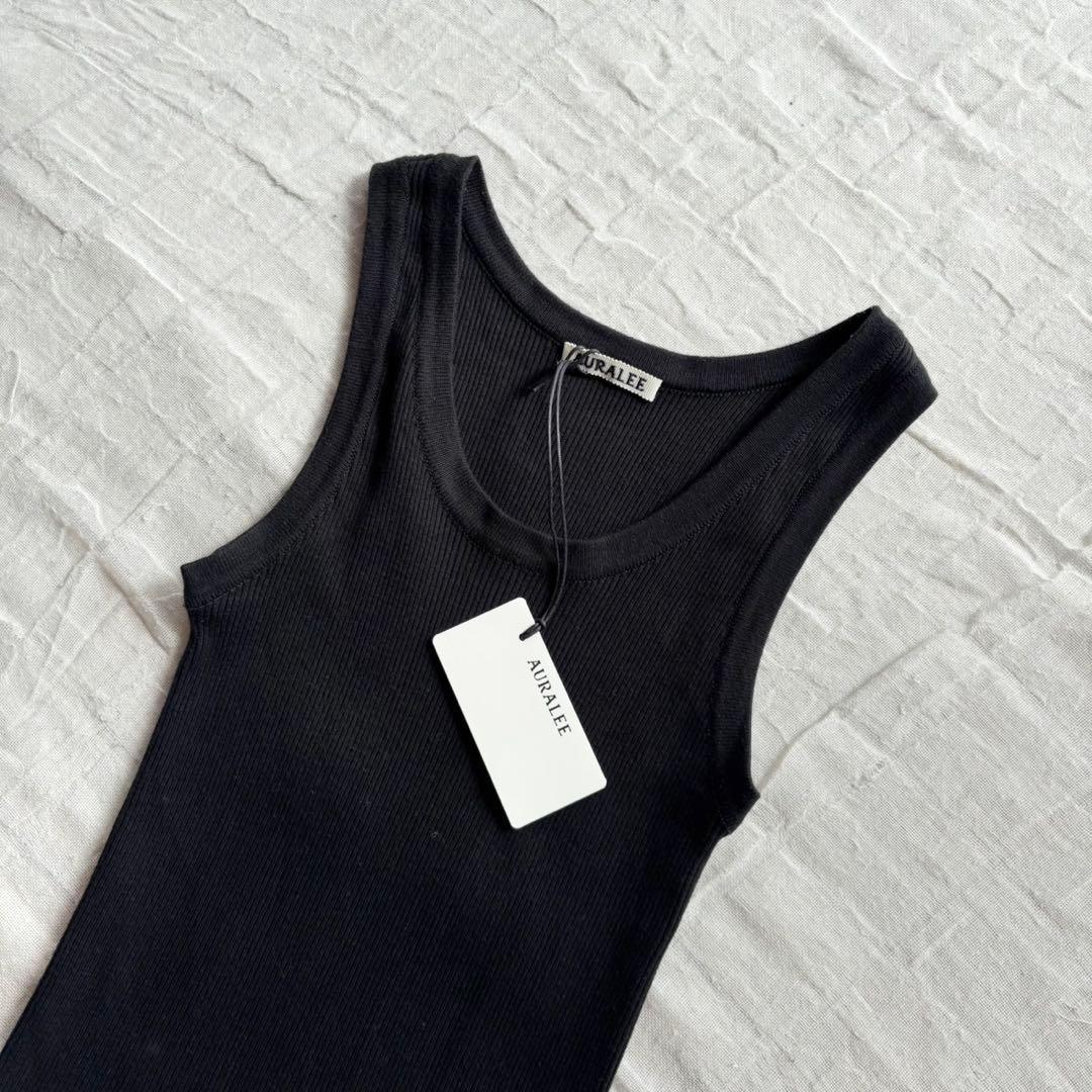 【新品未使用タグ付】 オーラリー ハイゲージリブタンク タンクトップ