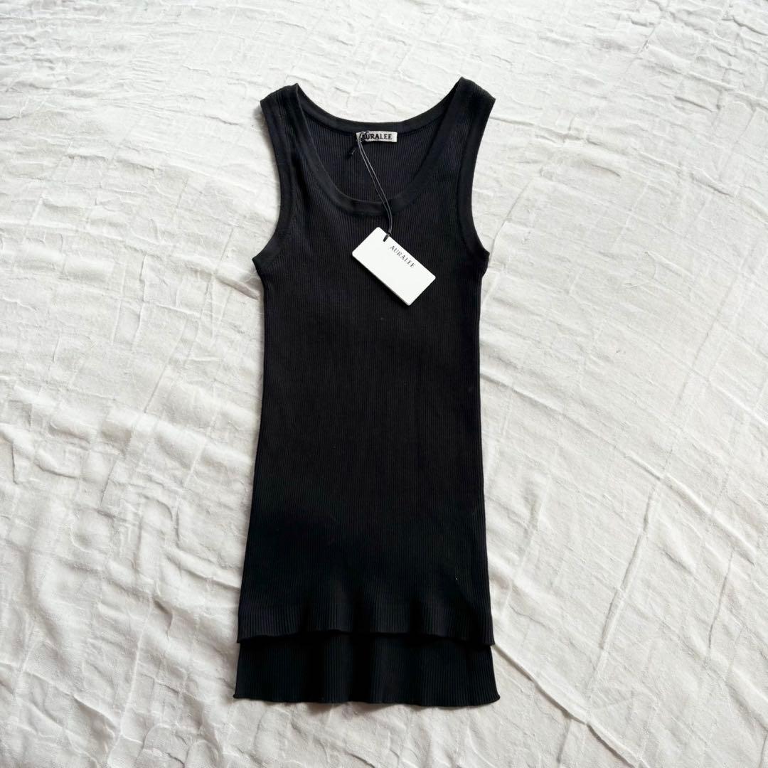 【新品未使用タグ付】 オーラリー ハイゲージリブタンク タンクトップ