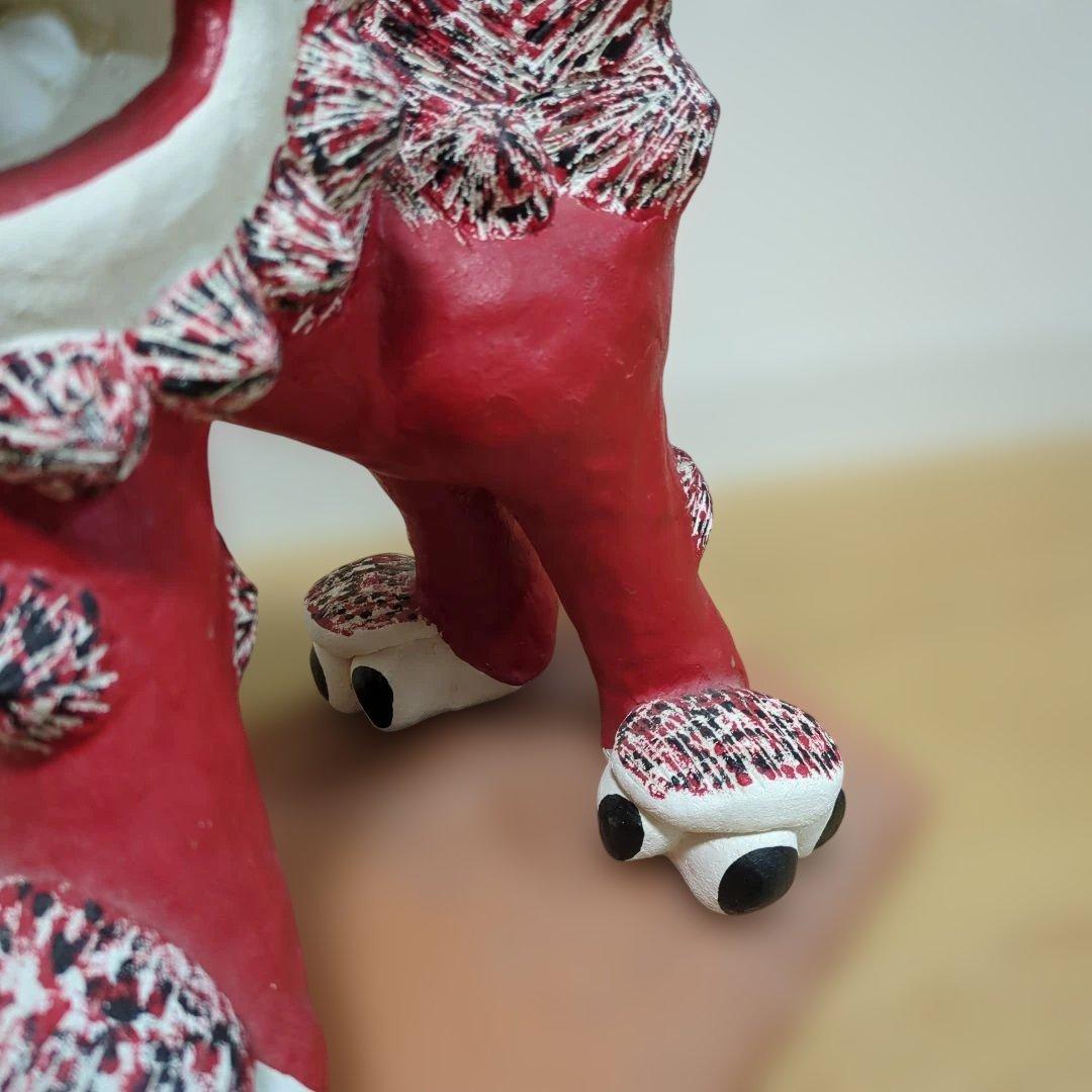 沖縄シーサー　特大高さ43センチ 　　　　　　　重量7.5キロ 　漆喰