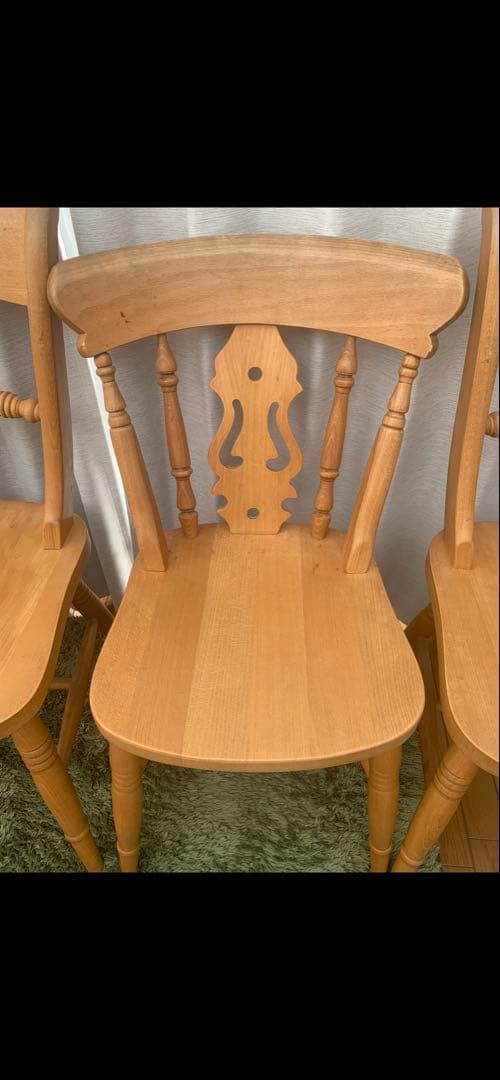 パイン材ダイニングテーブルセット　　　引き出し付き　アンティーク　オールドパイン